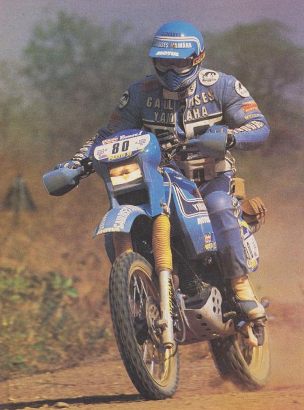 Jean-Claude Olivier sur XT600 - Dakar 1984